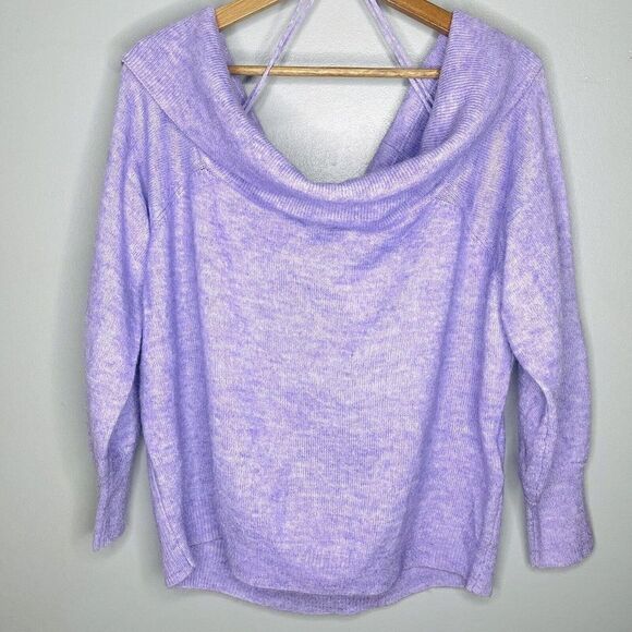 Vero Moda By Stitch Fix Womens 2X Off the shoulder Lilac Sweater NWT - Picture 1 of 10